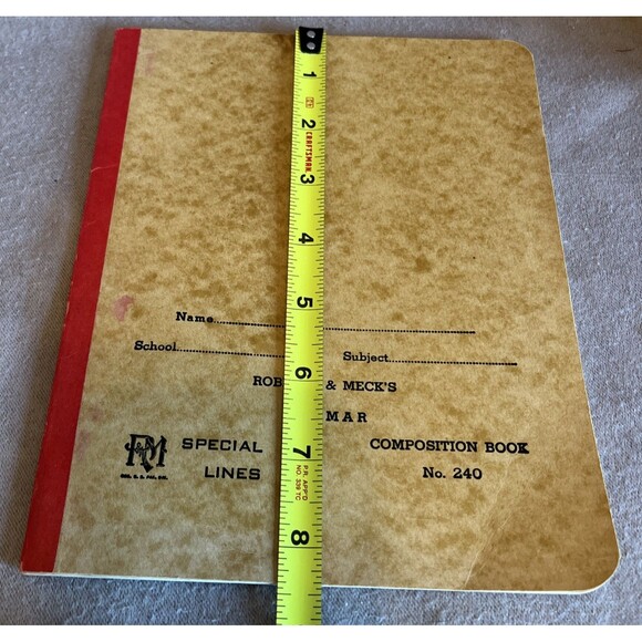 VTG Seaboard Composition Book Roberts & Meck’s No. 240 Keymar Unused - Picture 5 of 6